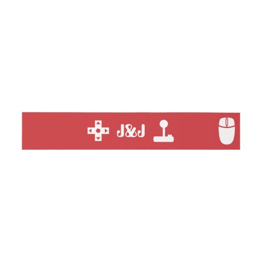 Multiplayer Mode in Cherry Invitation Belly Band Uitnodigingen Wikkel (Vlak)