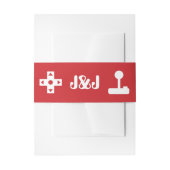Multiplayer Mode in Cherry Invitation Belly Band Uitnodigingen Wikkel (Voorkant Voorbeeld)