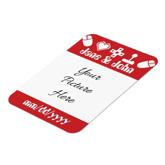 Multiplayer Mode in Cherry Save-the-Date Magnet Magneet (Linkerzijde)