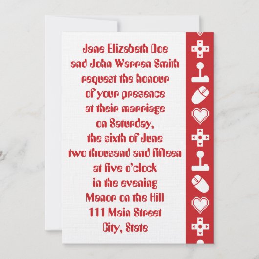 Multiplayer Mode in Cherry Wedding Invitation Kaart (Voorkant)