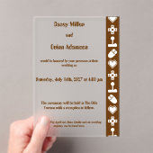 Multiplayer Mode in Chocolate Acrylic Wedding Acryl Uitnodigingen (Insitu (Draagbaar))