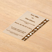Multiplayer Mode in Chocolate Acrylic Wedding Acryl Uitnodigingen (Laagn)