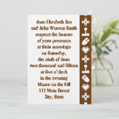 Multiplayer Mode in Chocolate Wedding Invitation Kaart (Staand voorkant)