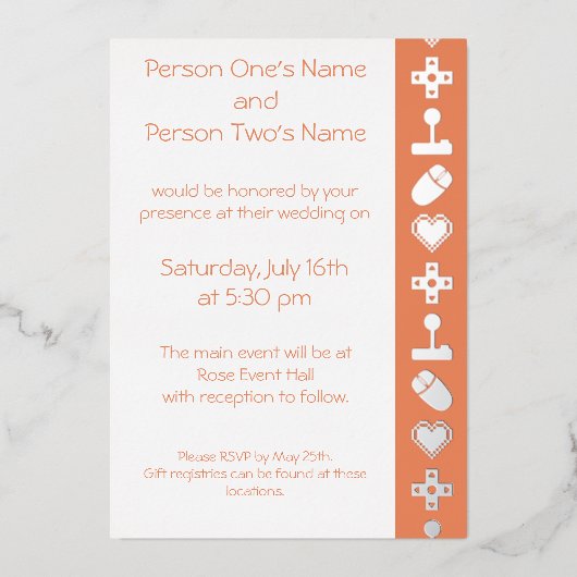 Multiplayer Mode in Coral Folie Invitation Folie Uitnodiging (Voorkant)