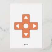 Multiplayer Mode in Coral Folie Invitation Uitnodiging (Achterkant)