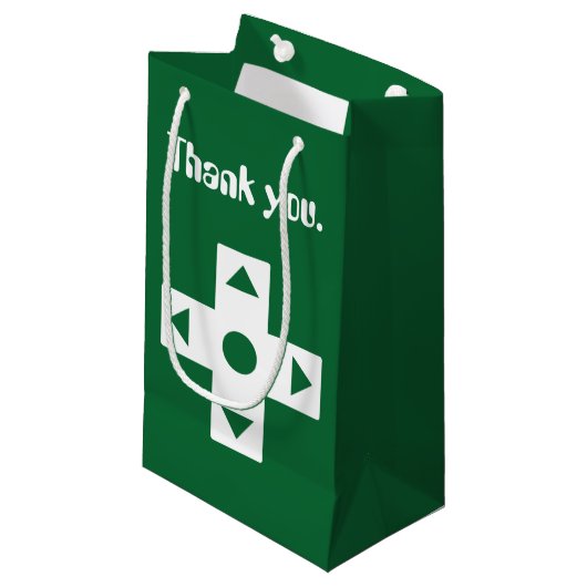Multiplayer Mode in Green Gift Bag Klein Cadeauzakje (Voorkant Gekanteld)