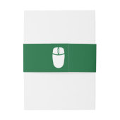 Multiplayer Mode in Green Invitation Belly Band Uitnodigingen Wikkel (Achterkant Voorbeeld)