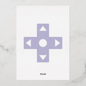 Multiplayer Mode in Lavendel Folie Invitation Folie Uitnodiging (Achterkant)