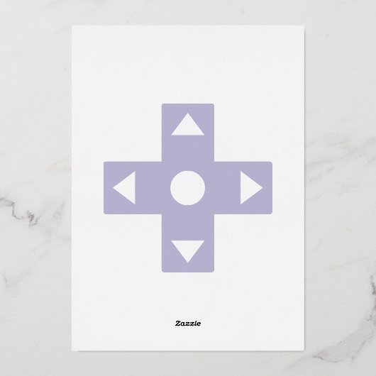 Multiplayer Mode in Lavendel Folie Invitation Folie Uitnodiging (Achterkant)