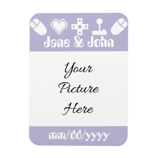 Multiplayer Mode in Lavendel Save-the-Date Magnet Magneet (Verticaal)