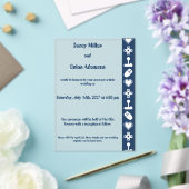 Multiplayer Mode in Navy Acrylic Wedding Acryl Uitnodigingen (Insitu (Huwelijk))