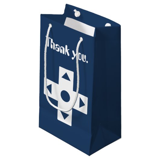 Multiplayer Mode in Navy Gift Bag Klein Cadeauzakje (Voorkant Gekanteld)