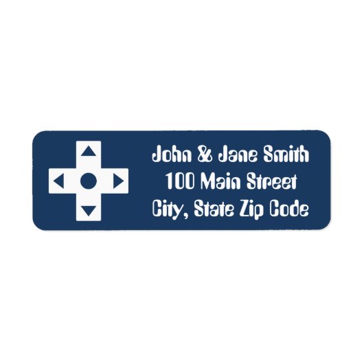 Multiplayer Mode in Navy Return Address Label (Voorkant)
