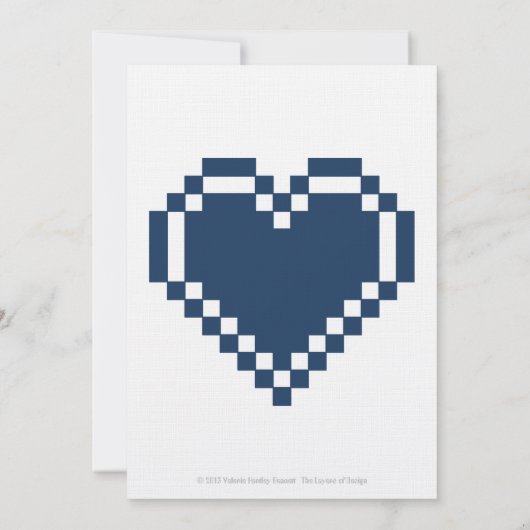 Multiplayer Mode in Navy Wedding Invitation Kaart (Achterkant)