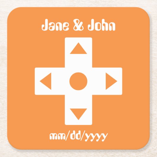 Multiplayer Mode in Orange Papier Onderzetters (Voorkant)