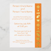 Multiplayer Mode in Oranje Folie Invitation Folie Uitnodiging (Voorkant)