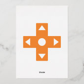 Multiplayer Mode in Oranje Folie Invitation Folie Uitnodiging (Achterkant)