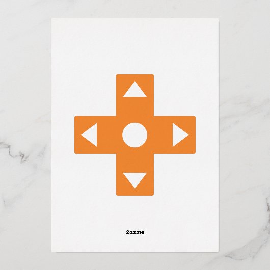 Multiplayer Mode in Oranje Folie Invitation Folie Uitnodiging (Achterkant)