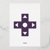 Multiplayer Mode in Paarse Folie Invitation Folie Uitnodiging (Achterkant)