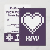 Multiplayer Mode in Paarse RSVP Kaart (Voorkant / Achterkant)
