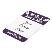 Multiplayer Mode in Paarse Save-the-Date Magnet Magneet (Linkerzijde)