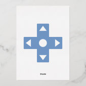 Multiplayer Mode in Periwinkle Folie Invitation Uitnodiging (Achterkant)