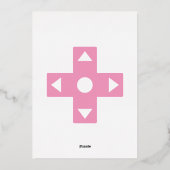 Multiplayer Mode in Petal Pink Folie Invitation Uitnodiging (Achterkant)