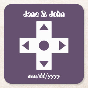 Multiplayer Mode in Purple Paper Coaster Kartonnen Onderzetters