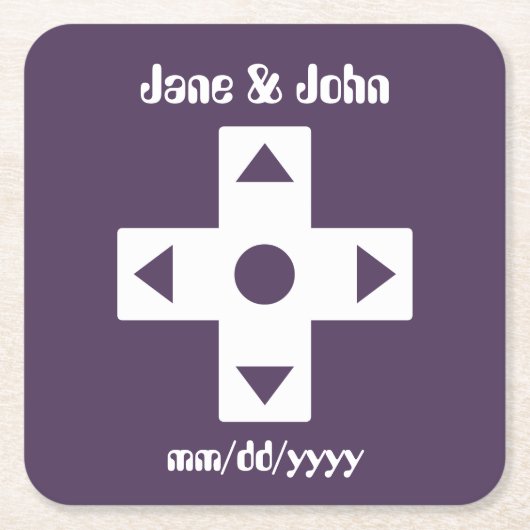 Multiplayer Mode in Purple Paper Coaster Kartonnen Onderzetters (Voorkant)