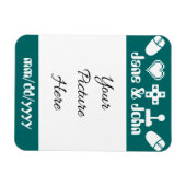 Multiplayer Mode in Teal Save-the-Date-magneet Magneet (Horizontaal)