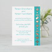 Multiplayer Mode in Turquoise Folie Invitation Folie Uitnodiging (Staand Voorkant)