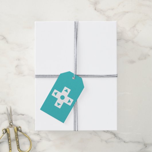 Multiplayer Mode in Turquoise Gift Label Cadeaulabel (Met Touw)