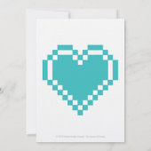 Multiplayer Mode in Turquoise Wedding Invitation Kaart (Achterkant)