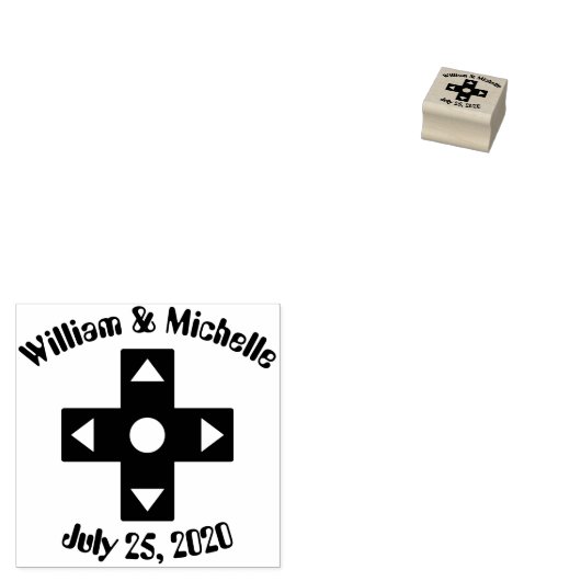 Multiplayer Mode Wooden Announcement Stamp Rubberstempel (Gestempeld)