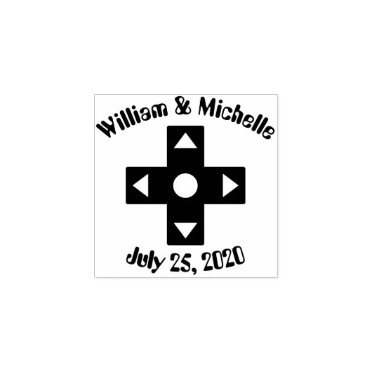 Multiplayer Mode Wooden Announcement Stamp Rubberstempel (Afrduk)