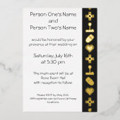 Multiplayer Modus in Black Foil Invitation Folie Uitnodiging (Voorkant)