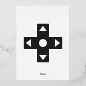 Multiplayer-modus in Black Foil-uitnodiging Folie Uitnodiging (Achterkant)