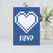 Multiplayer Modus in Blau RSVP Kaart (Staand voorkant)