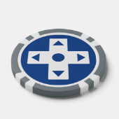 Multiplayer-modus in blauw poker chips (Enkel)