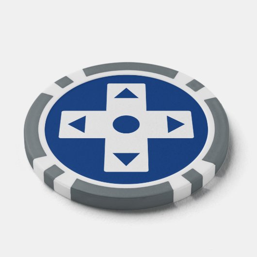 Multiplayer-modus in blauw poker chips (Enkel)
