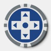 Multiplayer-modus in blauw poker chips (Voorkant)