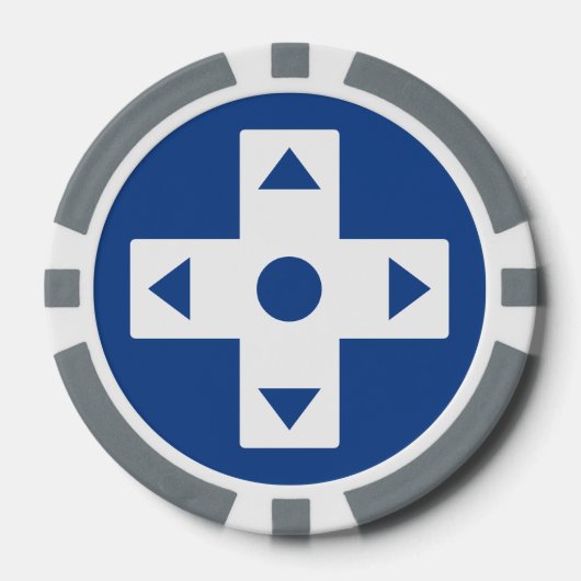 Multiplayer-modus in blauw poker chips (Voorkant)