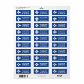 Multiplayer-modus in Blauwe Retouradreslabel Etiket (Full Sheet)