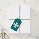 Multiplayer-modus in Blauwgroen geschenk Label Cadeaulabel (Met Touw)