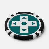 Multiplayer-modus in Blauwgroen Poker Chips (Enkel)