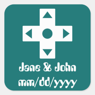 Multiplayer-modus in Blauwgroen sticker