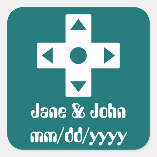 Multiplayer-modus in Blauwgroen sticker (Voorkant)
