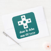 Multiplayer-modus in Blauwgroen sticker (Envelop)