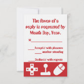 Multiplayer-modus in Cherry RSVP-kaart RSVP Kaartje (Achterkant)