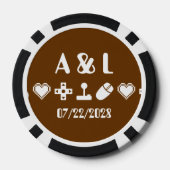 Multiplayer-modus in chocolade poker chips (Achterkant)